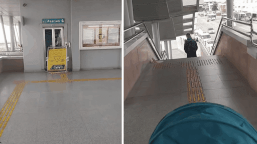 İzmir’in Gaziemir ilçesindeki Sarnıç İZBAN istasyonunda bozuk asansörler tepkiyle karşılandı. 