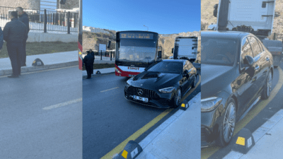 Şehir Hastanesi’ne giden yol üzerinde park edilen araçlar, trafikte büyük