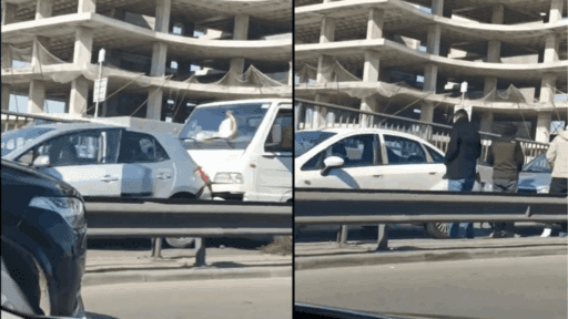 İzmir’in Gaziemir ilçesi Optimum alt geçitte zincirleme trafik kazası meydana