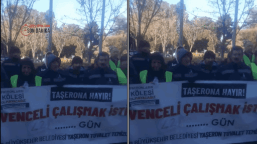 İzmir Büyükşehir Belediyesi’nde çalışan taşeron temizlik işçileri, haklarını almak için