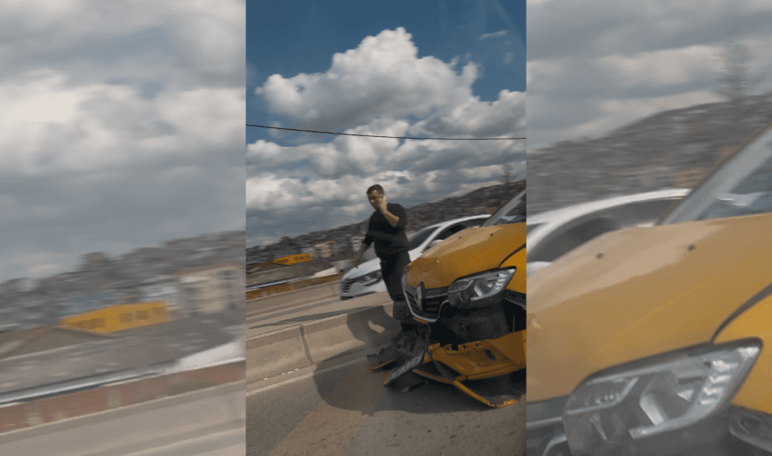 Edinilen bilgilere göre,Yeşildereden Bornova yönünde seyir halindeki bir taksi kazaya