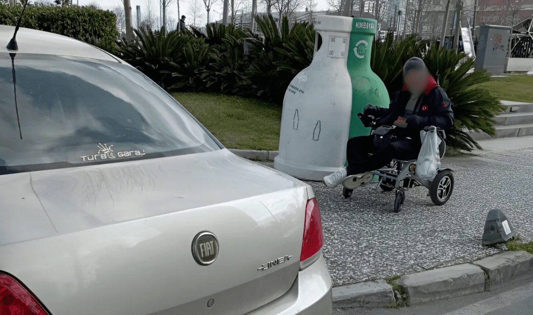 İzmir’in Karşıyaka ilçesinde bulunan Hiltown AVM yakınlarında bir aracın yanlış