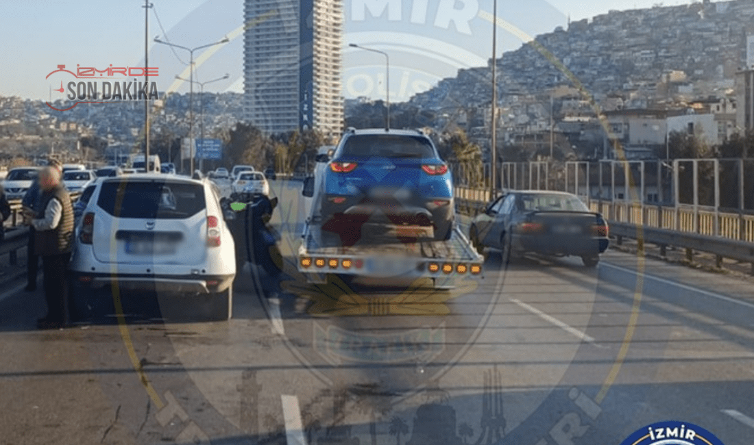 İzmir’in Karabağlar ilçesi Yeşildere Caddesi üzerinde bu akşam saatlerinde zincirleme