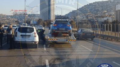 İzmir’in Karabağlar ilçesi Yeşildere Caddesi üzerinde bu akşam saatlerinde zincirleme