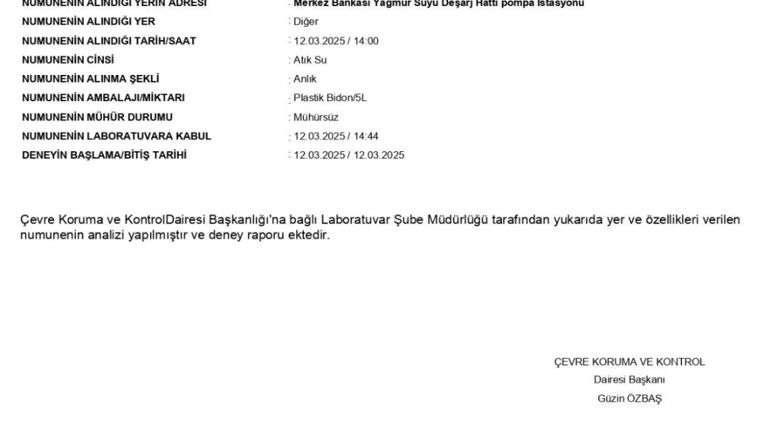 İzmir Büyükşehir Belediyesi, yağmur suyu hatlarında biriken ve kirlilik içermeyen