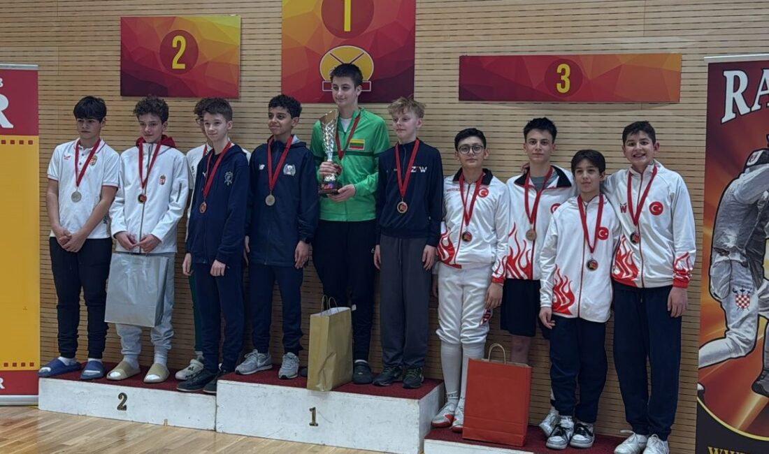 Eskrim’de Gençler Avrupa’dan Madalyalarla dönüyor Türkiye U14 A Takımı Hırvatistan'ın başkenti Zagrep'te düzenlenen Eskrim turnuvasında