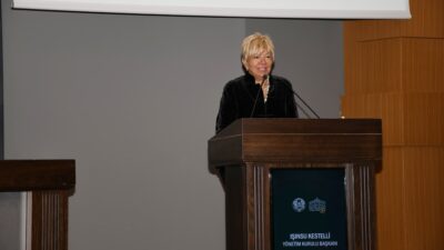 İZMİR Ticaret Borsası (İTB) mart ayı olağan meclis toplantısında konuşan