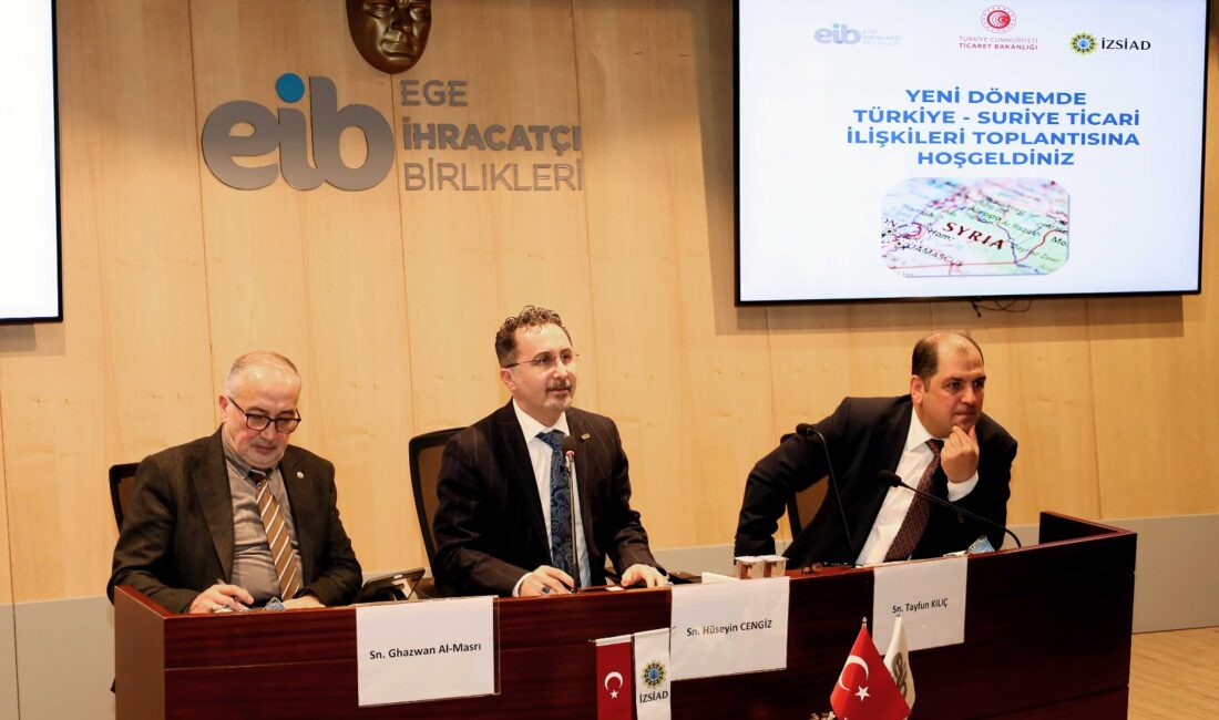 İzmir iş dünyası Suriye ticaretini masaya yatırdı Türkiye ve Suriye arasındaki diplomatik ve ticari ilişkiler yeniden canlanıyor.