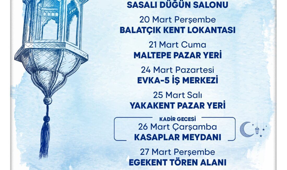 Çiğli Belediyesi, Ramazan ayı boyunca ilçenin farklı noktalarında kuracağı iftar