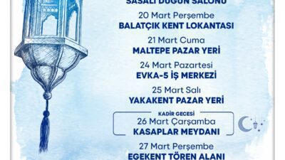Çiğli Belediyesi, Ramazan ayı boyunca ilçenin farklı noktalarında kuracağı iftar