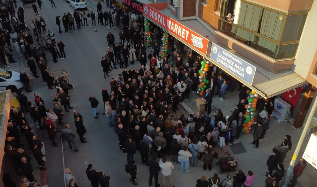 Menderes Belediyesi’nin yeni hizmetleri sosyal market ile ücretsiz halk çamaşırhanesi
