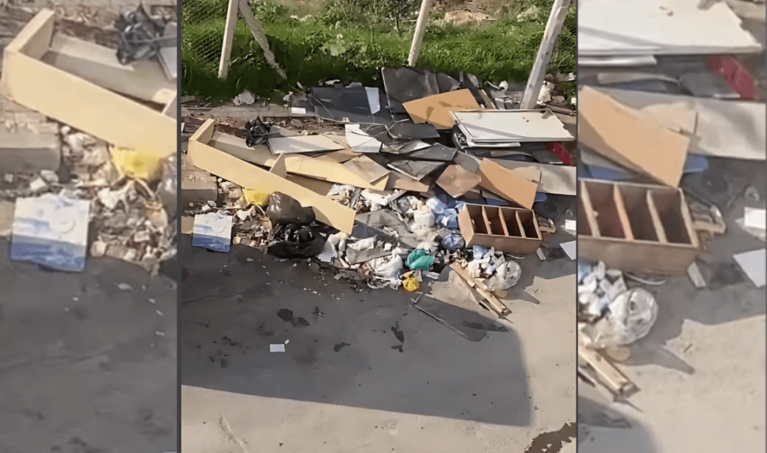 İzmir Buca ilçesi İnönü Mahallesi 677. Sokak sakinleri, çöplerin yaklaşık