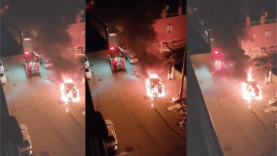 İzmir’in Buca ilçesi Yeşilbağlar Mahallesi’nde park halindeki bir araçta, gece