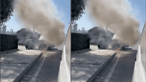 İzmir’in Bornova ilçesi Işıkkent Otogar yolu üzerinde seyir halinde ilerleyen