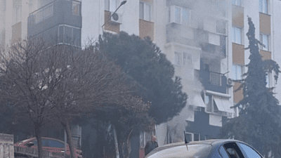 İzmir’in Karabağlar ilçesindeki Yurtoğlu Mahallesi’nde doğalgaz kaçağı nedeniyle olduğu iddia