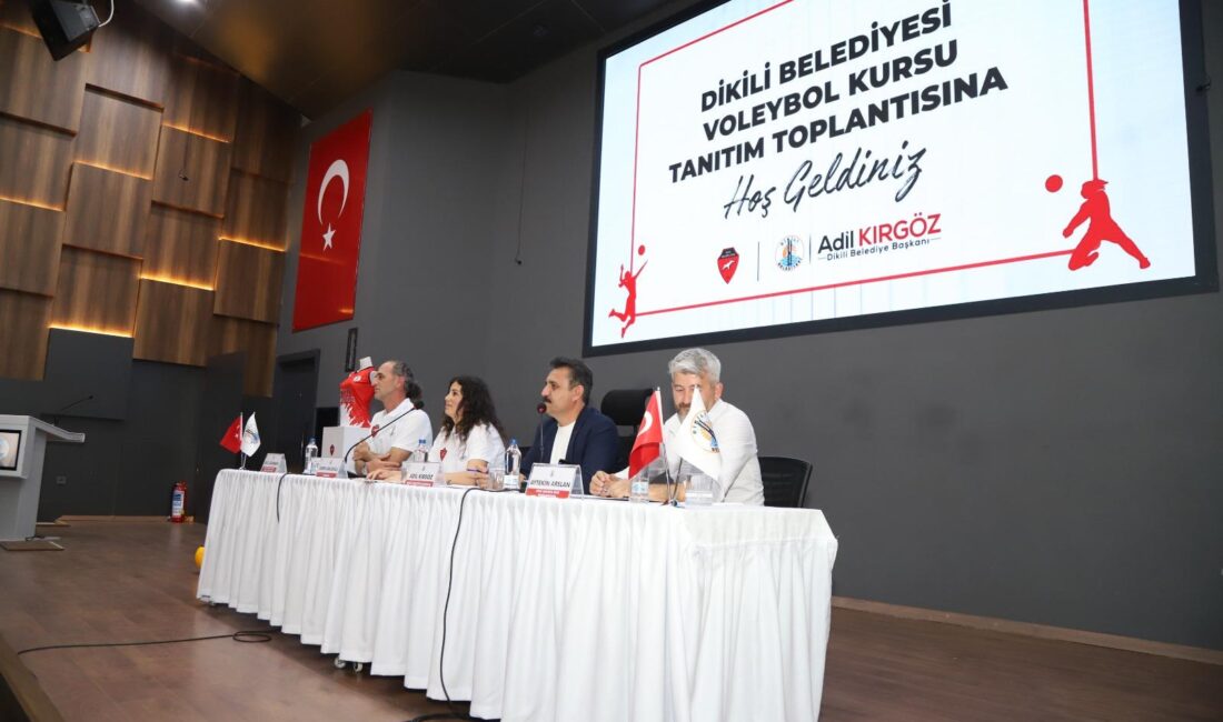 Dikili Belediyesi bünyesinde başlatılan voleybol kursuna 190 kız, 45 erkek