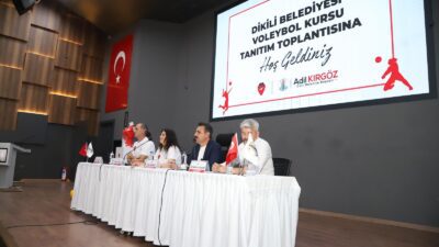 Dikili Belediyesi bünyesinde başlatılan voleybol kursuna 190 kız, 45 erkek