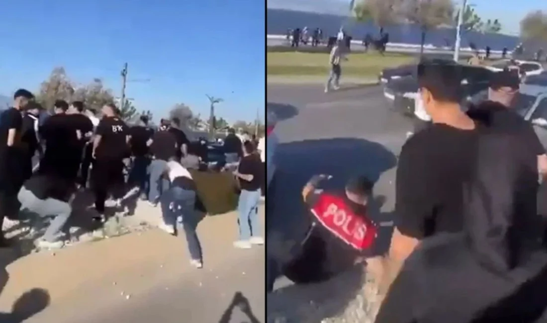 Göztepe ile Beşiktaş taraftarları arasında kavga İzmir'de oynanan Göztepe-Beşiktaş maçı öncesi taraftarlar arasında kavga çıktı. İki