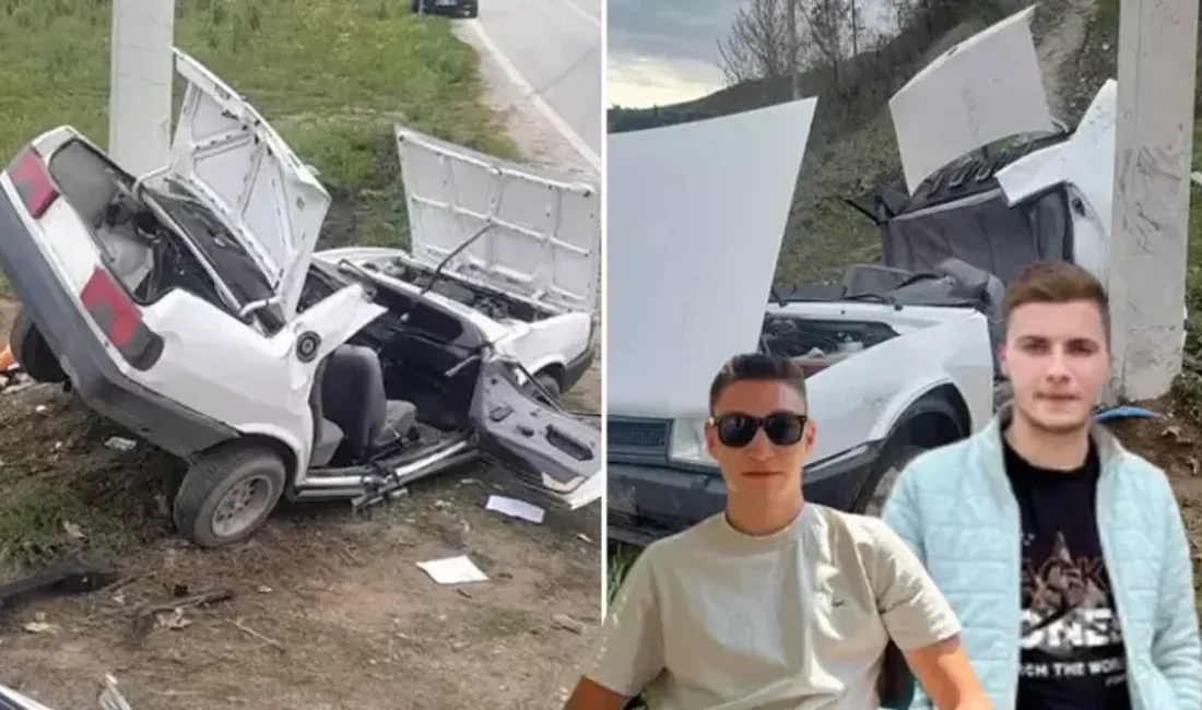 İzmir'in Kiraz ilçesinde elektrik direğine çarpan otomobilin sürücüsü Umut Erkan