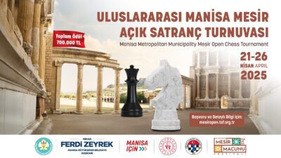 Uluslararası satranç sporcuları Manisa’da düzenlenecek turnuvada buluşacak.