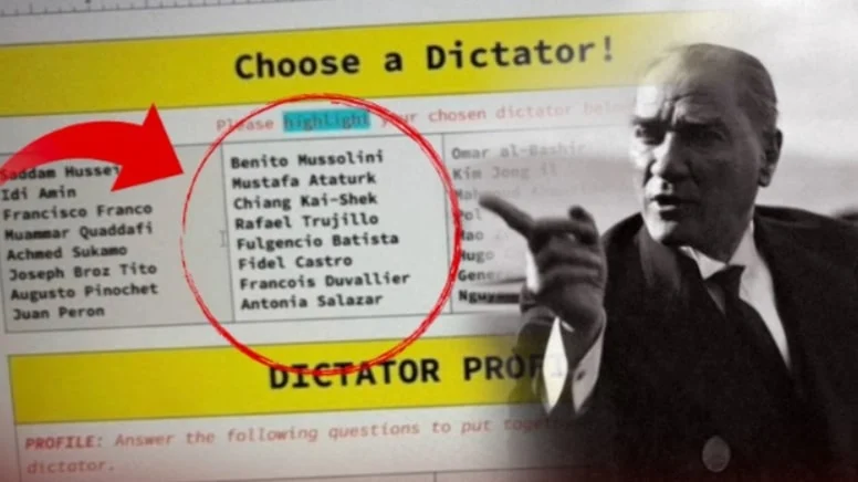Kanada’daki bir lisede verilen ödevde, Mustafa Kemal Atatürk’ün adının diktatörler