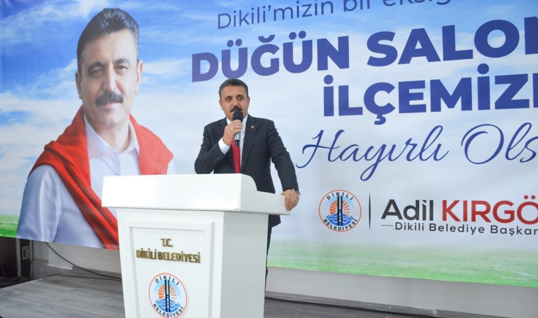 Dikili Belediyesi öz kaynaklarıyla yapımı tamamlanan Açık Kapalı Düğün Salonu