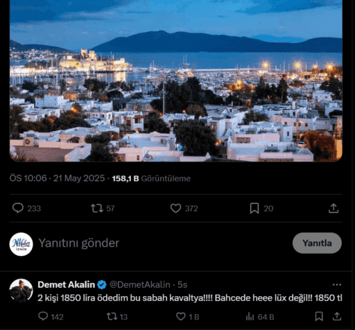 Bodrum'un fiyatları Demet Akalın'ı da isyan ettirdi