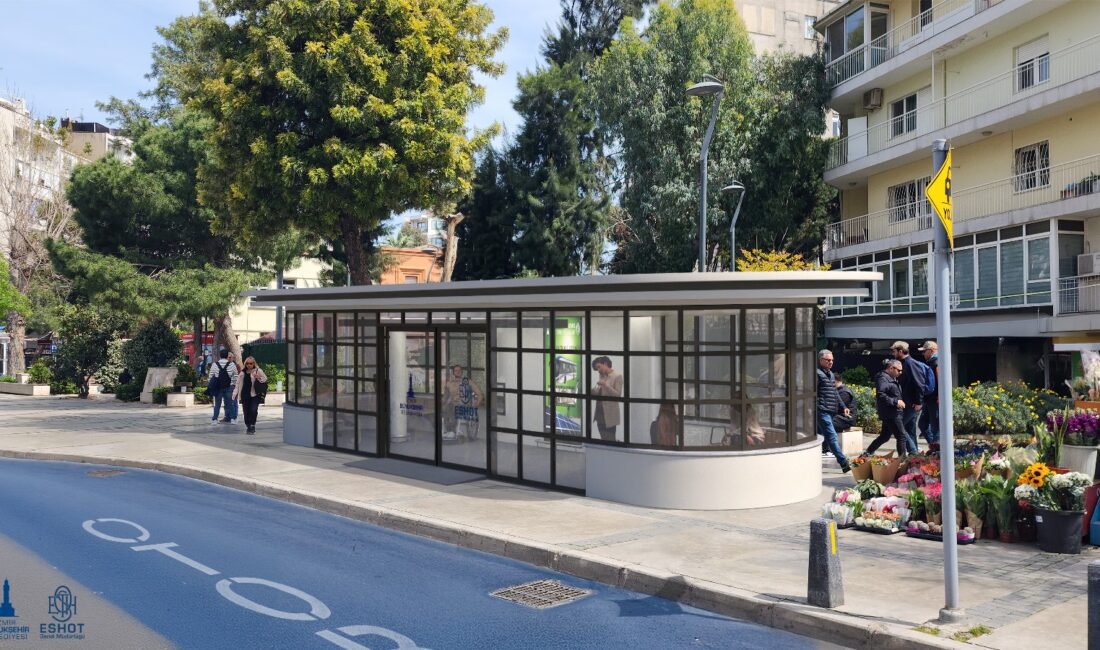 İzmir’in nostaljik durakları modern tasarımıyla geri dönüyor ESHOT Genel Müdürlüğü, 1930’lu yılların sonlarında İzmir Belediyesi tarafından şehir