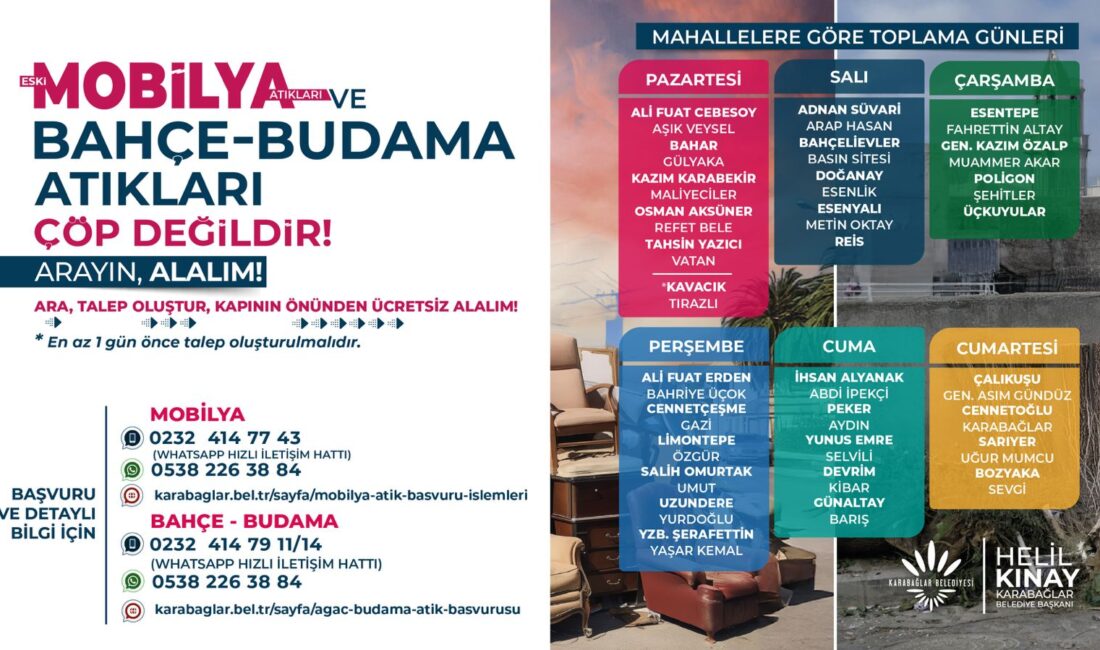 Karabağlar Belediyesi, çevre kirliliğini önlemek ve ilçeyi daha yaşanabilir hale