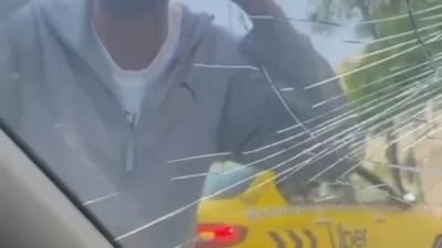 İstanbul Fatih’te bir taksi şoförü, uygulama üzerinden çağrılan aracın önünü