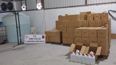 Menemen ilçesinde yasa dışı kaçak alkol üretim ve arıtma tesisi