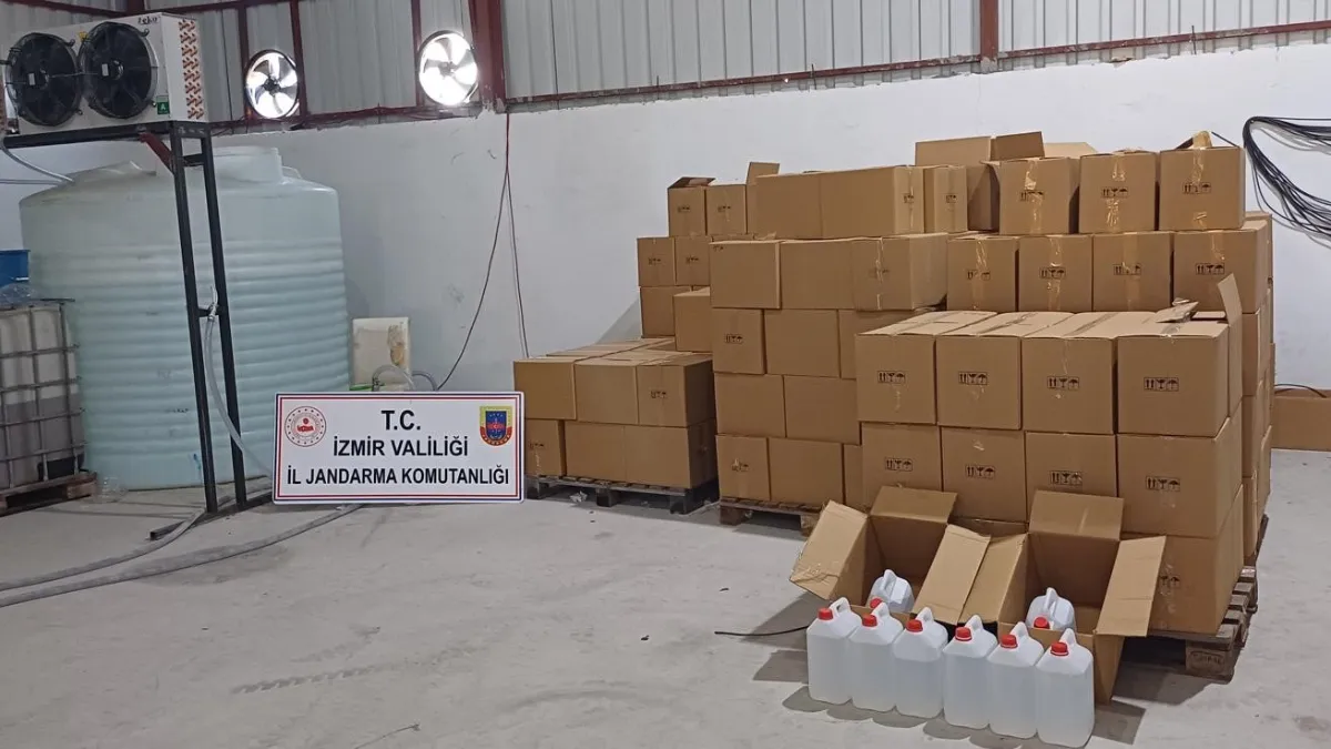 Menemen ilçesinde yasa dışı kaçak alkol üretim ve arıtma tesisi