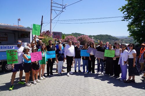 Seferihisar Gölcük’te JES projesine karşı köylüler, çevreciler ve Seferihisar Belediyesi