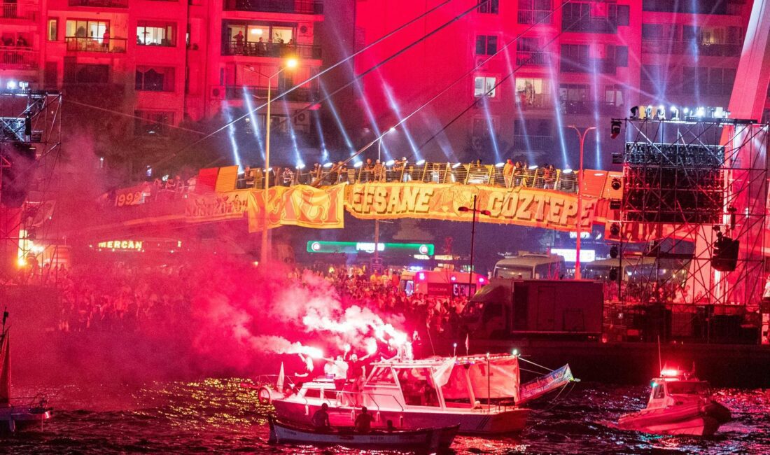 Göztepe’nin 100. yılında gökyüzü sarı-kırmızı İzmir’in köklü spor kulüplerinden Göztepe’nin 100. yılı, coşkulu bir kutlamaya