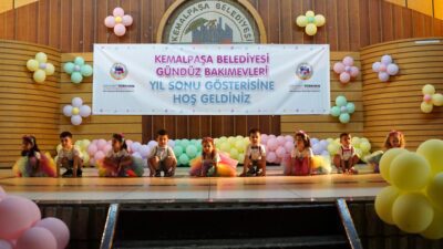 Kemalpaşa Belediyesi'ne bağlı Gündüz Bakımevlerinde öğrenim gören minikler, yıl sonu