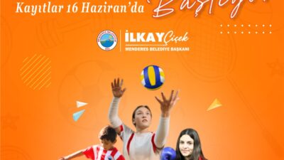 Menderes Belediyesi, yaz spor okullarını açıyor. Kayıtlar 16 Haziran’dan itibaren