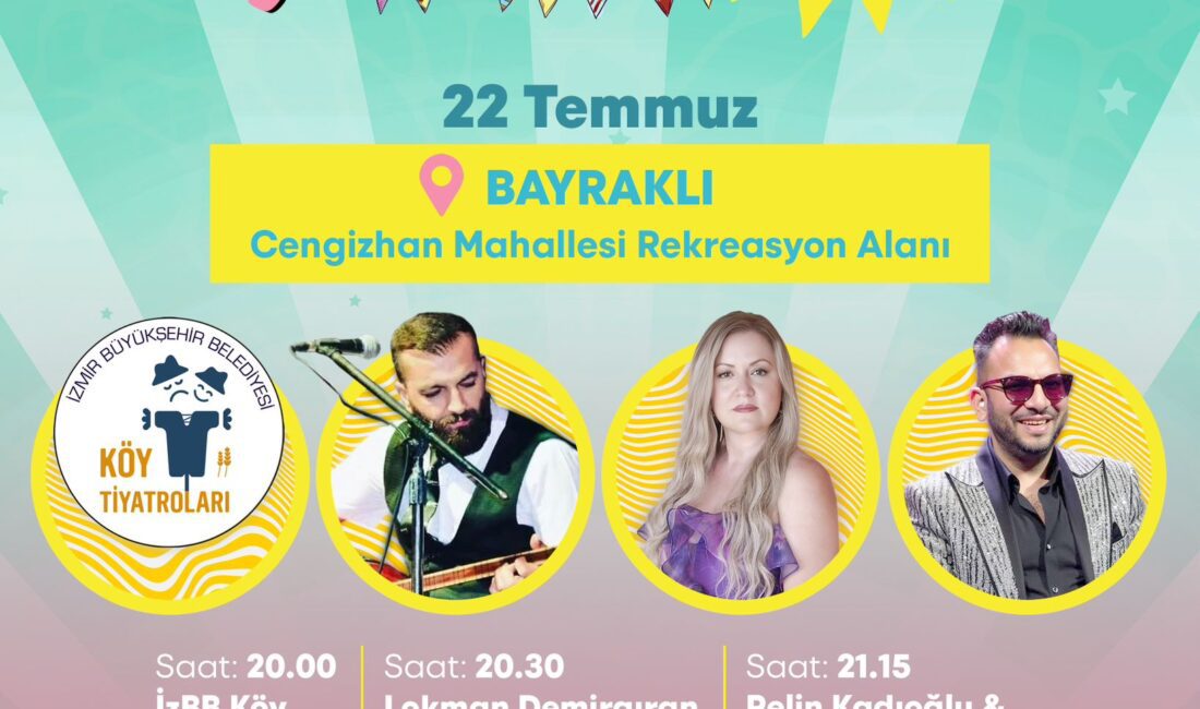 İzmir’de Mahalle Şenliği başlıyor İzmir Büyükşehir Belediyesi, 6 mahallede Mahalle Şenliği programını başlatıyor. 22