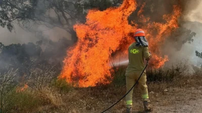 Eskişehir Seyitgazi’de orman yangınına müdahale eden 5 orman işçisi ve