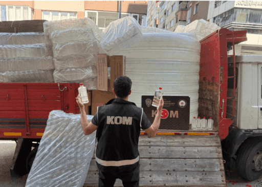 İzmir’de sahte içki operasyonunda 5,8 ton taklit etiketli etil alkol