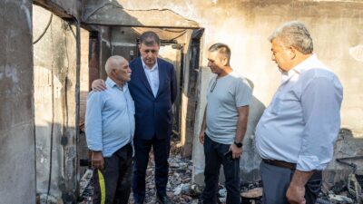 İzmir Büyükşehir Belediye Başkanı Dr. Cemil Tugay, Kiraz’ın Haliller Köyü’nde