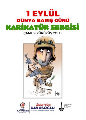 1 Eylül Dünya Barış günü Denizlide karikatürlerle anlatılacak.