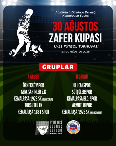 Kemalpaşa’da 30 Ağustos Zafer Turnuvası heyecanı fikstür