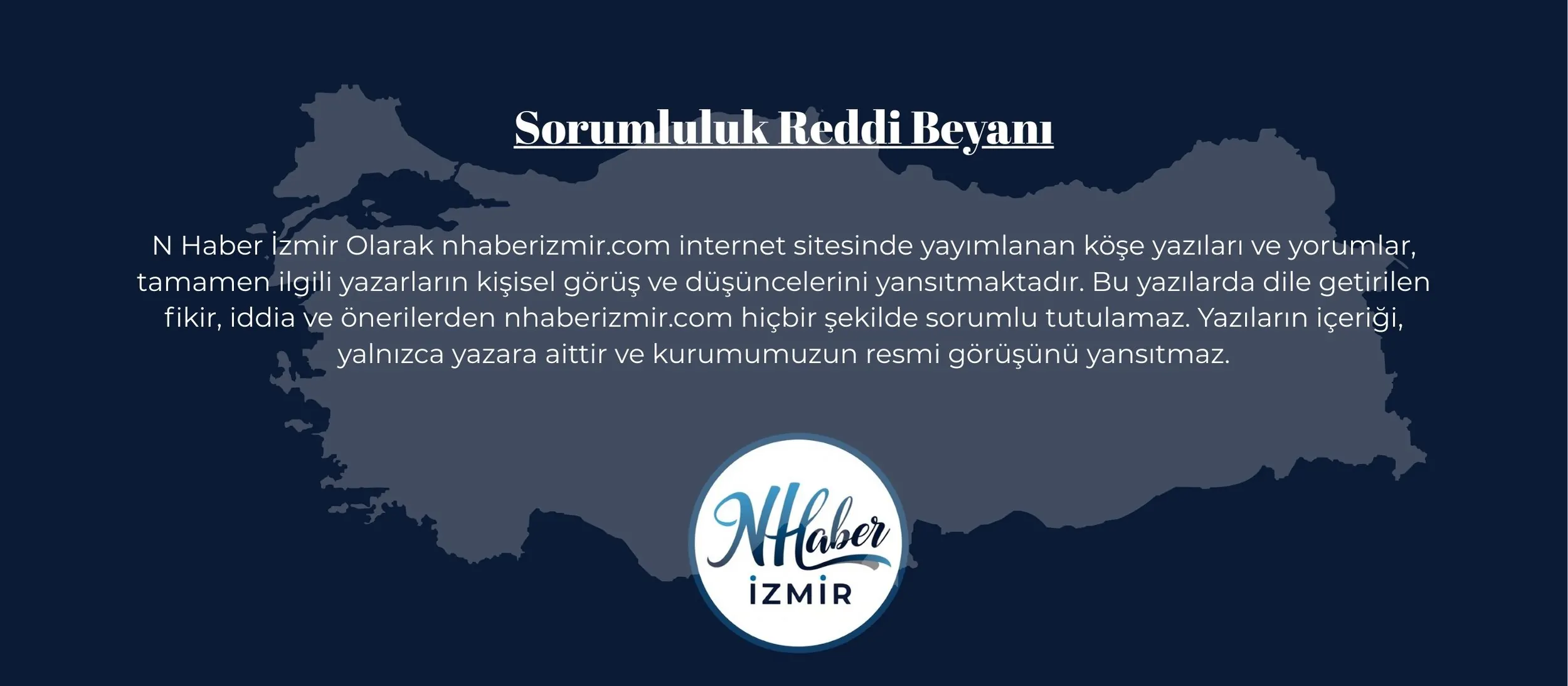 Sorumluluk Reddi N Haber İzmir