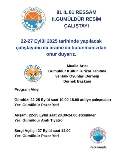 81 İlden 81 Ressam Menderes’te