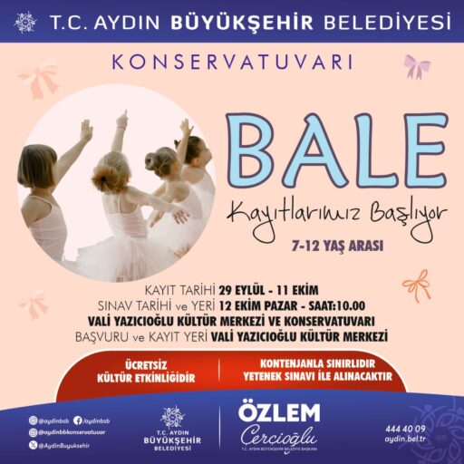 Aydın Büyükşehir Belediyesi Konservatuvarı, 2025-2026 eğitim yılı için çocuklara yönelik