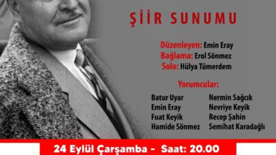 Buca Belediyesi'nin ev sahipliğinde düzenlenecek "Nâzım Gurbette" etkinliğinde, Türk edebiyatının