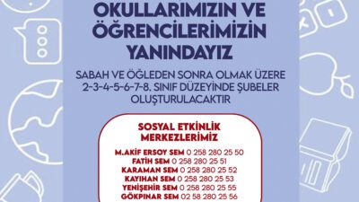 İkili eğitimde zaman kaybına son! Denizli Büyükşehir Belediyesi’nin ücretsiz etüt