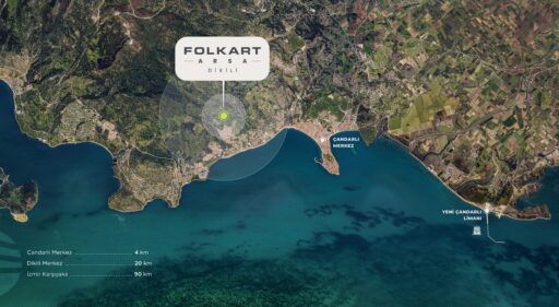 Folkart, Dikili Çandarlı'da tapusu hemen teslim edilen villa imarlı arsaları