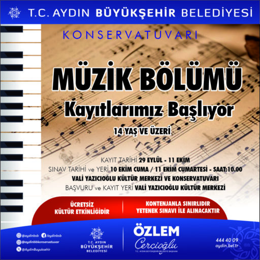 Aydın Büyükşehir Belediye Başkanı Özlem Çerçioğlu, müzik eğitimlerinin kent yaşamına