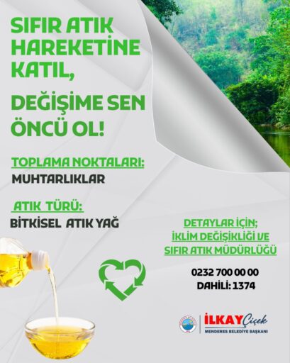 Menderes Belediyesi’nden Geniş Kapsamlı Atık Yağ Seferberliği